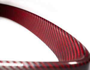 Alfa Romeo Stelvio Front V Shield Grill Frame - Carbon Fiber - Red Carbon - Feroce Carbon